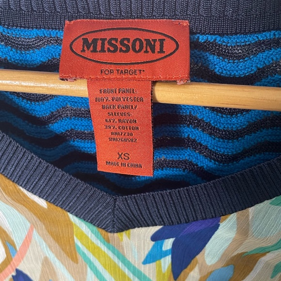 Missoni Mixed Media Printed Chiffon Knit Sweater, Size XS - Picture 4 of 7